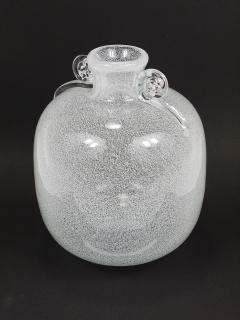  Seguso Seguso Vetri d Arte Seguso Vetri d Arte Pulegoso Bubble Vase with Handles Murano Italy 1950s - 4245446