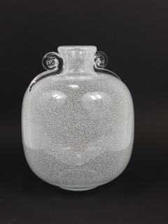  Seguso Seguso Vetri d Arte Seguso Vetri d Arte Pulegoso Bubble Vase with Handles Murano Italy 1950s - 4245449