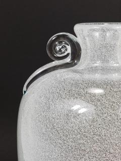  Seguso Seguso Vetri d Arte Seguso Vetri d Arte Pulegoso Bubble Vase with Handles Murano Italy 1950s - 4245452