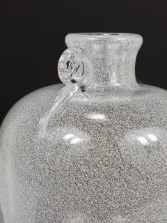  Seguso Seguso Vetri d Arte Seguso Vetri d Arte Pulegoso Bubble Vase with Handles Murano Italy 1950s - 4245453