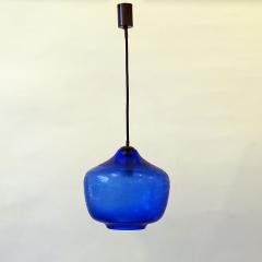  Seguso Seguso Vetri d Arte Seguso Vetri dArte Blue corroso murano glass pendant Italy 1950s - 3465566