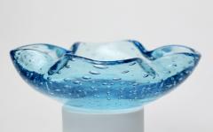  Seguso Seguso Vetri d Arte Seguso Vetri dArte Flavio Poli Aquamarine Bullicante Bowl 1960 Italy - 3193391