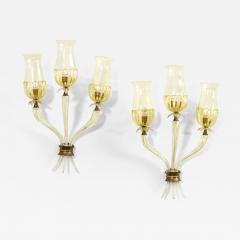  Seguso Seguso Vetri d Arte Seguso Vetri dArte Pair of Murano Wall Sconces - 3818152