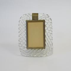  Seguso Seguso Vetri d Arte Seguso vetri dArte torciglione Murano glass and brass picture frame - 3450095