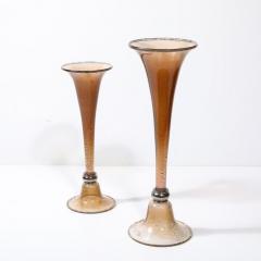  Seguso Seguso Vetri d Arte Staggered Hand Blown Smoked Bronze Murano Glass Vases by Seguso Vetri DArte - 3926053