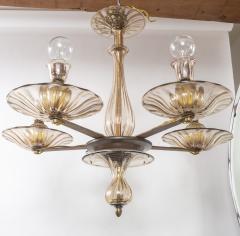  Seguso Small Vintage Tobacco Uplight Chandelier by Seguso - 2280659