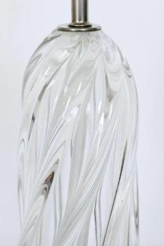  Seguso Tall Seguso Murano Glass Swirl Table Lamp - 2968323