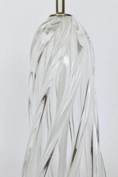  Seguso Tall Seguso Murano Glass Swirl Table Lamp - 2968324