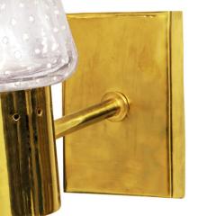  Seguso Verti d Arte Angelo Seguso Pair of Glass and Brass Sconces 1970s - 2551790