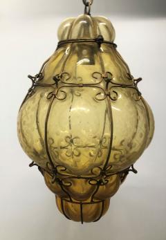  Seguso Verti d Arte Seguso Murano Hand Blown Cage Light Pendant - 2600154