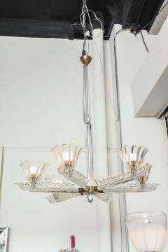  Seguso Vetri dArte Flavio Poli Large Six Arm Chandelier made in Italy by Seguso - 468374