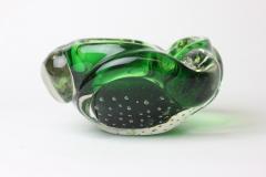  Seguso Vetri dArte Seguso Flavio Poli Green Bullicante Bowl 1960 Italy - 3079001