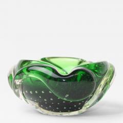  Seguso Vetri dArte Seguso Flavio Poli Green Bullicante Bowl 1960 Italy - 3081876