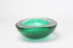  Seguso Vetri dArte Seguso Flavio Poli Green Bullicante Bowl 1960 Italy - 3170387