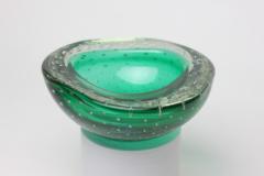  Seguso Vetri dArte Seguso Flavio Poli Green Bullicante Bowl 1960 Italy - 3170389