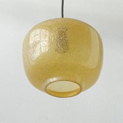  Seguso Vetri dArte Seguso yellow bollicine Murano glass pendant lamp Italy 1950s - 3494617