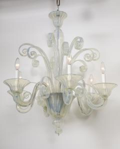  Seguso Viro Mid Century Murano Opaline Chandelier Seguso - 3615617