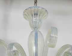  Seguso Viro Mid Century Murano Opaline Chandelier Seguso - 3615618