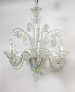  Seguso Viro Mid Century Murano Opaline Chandelier Seguso - 3615619