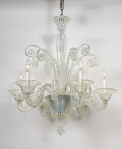  Seguso Viro Mid Century Murano Opaline Chandelier Seguso - 3615620