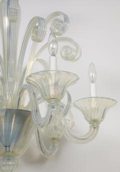  Seguso Viro Mid Century Murano Opaline Chandelier Seguso - 3615621