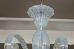  Seguso Viro Mid Century Murano Opaline Chandelier Seguso - 3615623