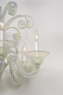  Seguso Viro Mid Century Murano Opaline Chandelier Seguso - 3615625