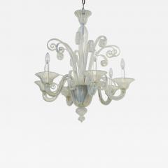  Seguso Viro Mid Century Murano Opaline Chandelier Seguso - 3617990