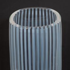  Seguso Viro Midcentury Hand Blown Murano Striated Glass Vase with 24kt Gold Flecks by Seguso - 1560057