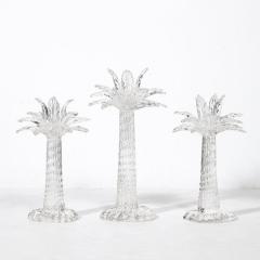  Seguso Viro Set of 3 Hand Blown Murano Glass Palm Tree Candleholders by Seguso for Tiffany - 3443029