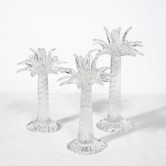  Seguso Viro Set of 3 Hand Blown Murano Glass Palm Tree Candleholders by Seguso for Tiffany - 3443290