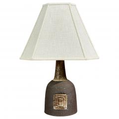 Sejer Keramikfabrik Fridtjof Sejersen Table Lamp Brown Ceramic Denmark 1960s - 4481567
