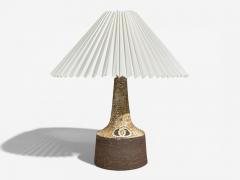  Sejer Keramikfabrik Fridtjof Sejersen Table Lamp Brown Ceramic Denmark 1960s - 4484146