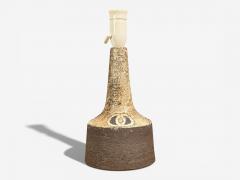 Sejer Keramikfabrik Fridtjof Sejersen Table Lamp Brown Ceramic Denmark 1960s - 4484149
