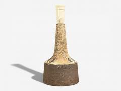  Sejer Keramikfabrik Fridtjof Sejersen Table Lamp Brown Ceramic Denmark 1960s - 4484150