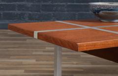  Selig Furniture Co Danish Modern Teak Bench Coffee Table w Aluminum Inlaid by Selig - 4399204