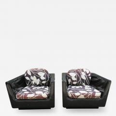  Selig Furniture Co Handsome Pair of Signed Selig Cube Lounge Chairs Mid Century Modern - 1438523