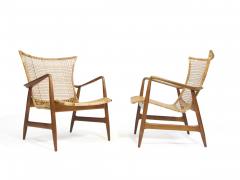  Selig Furniture Co Ib Kofoed Larsen for Selig Cane Lounge Chairs - 1924928