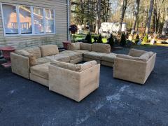  Selig Furniture Co Magnificent 10 Piece Milo Baughman style Cube Sectional Sofa Selig Mid Century - 3422071