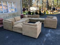  Selig Furniture Co Magnificent 10 Piece Milo Baughman style Cube Sectional Sofa Selig Mid Century - 3422073