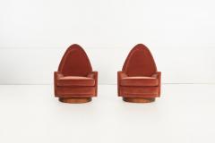  Selig Furniture Co Pair of Selig Swivel Lounge Chairs 1965 - 4319233