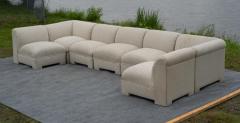  Selig Furniture Co Selig Large 7 Piece Sectional or Modular Parsons Sofa Set Mid Century Modern - 4302349