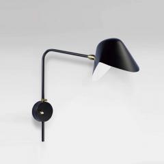  Serge Mouille USA Pair of Serge Mouille Antony Wall Lamps in Black - 2434703
