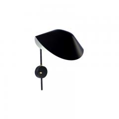  Serge Mouille USA Pair of Serge Mouille Antony Wall Lamps in Black - 2434704