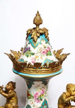  Sevres Manufacture Nationale de S vres A Palatial French Ormolu Mounted Sevres Porcelain Hand Painted Vase and Cover - 2140712