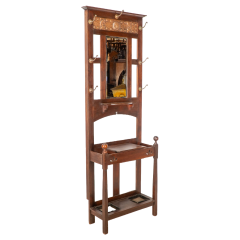  Shapland Petter Shapland Petter An Arts Crafts Mahogany Hallstand with a Copper Panel - 4185970