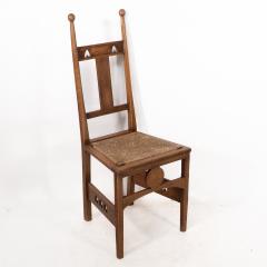  Shapland Petter Shapland Petter An Arts Crafts Oak Desk or Side Chair with Pierced Hearts - 4186069