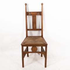  Shapland Petter Shapland Petter An Arts Crafts Oak Desk or Side Chair with Pierced Hearts - 4186070