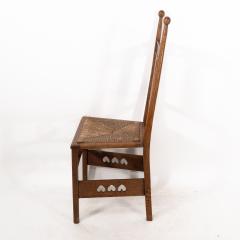 Shapland Petter Shapland Petter An Arts Crafts Oak Desk or Side Chair with Pierced Hearts - 4186073