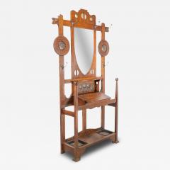  Shapland Petter Shapland Petter An Arts Crafts Oak Hallstand with Mirror Copper Panel - 4232893